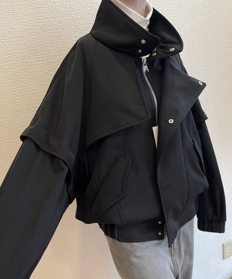 08sircus / S25AW-OT07/ Light twill padded detachable short blouson