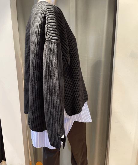 FLORENT /2305F07011 / RIB KNIT CARDIGAN