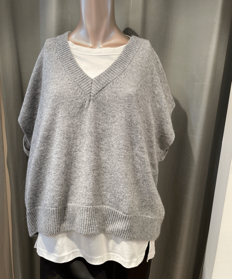 FLORENT / 2305F07008 / VNECK KNIT VEST | MAGNIF...