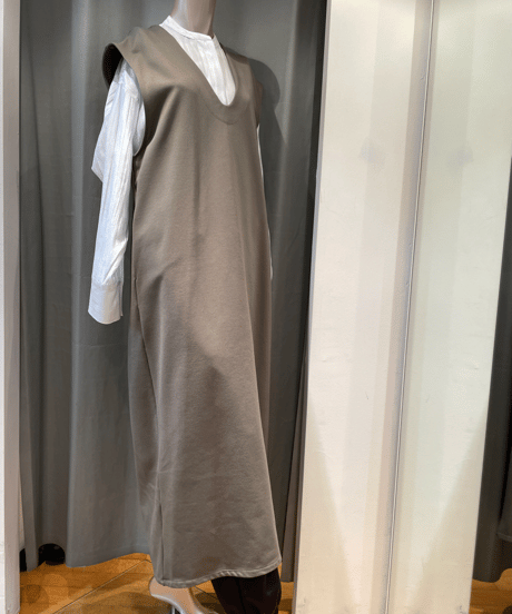 FLORENT / 2211F06007 / V NECK LONG DRESS