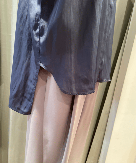 FLORENT /2024 SPRING /  2311F01003/ ノーカラーシャンブレーブラウス