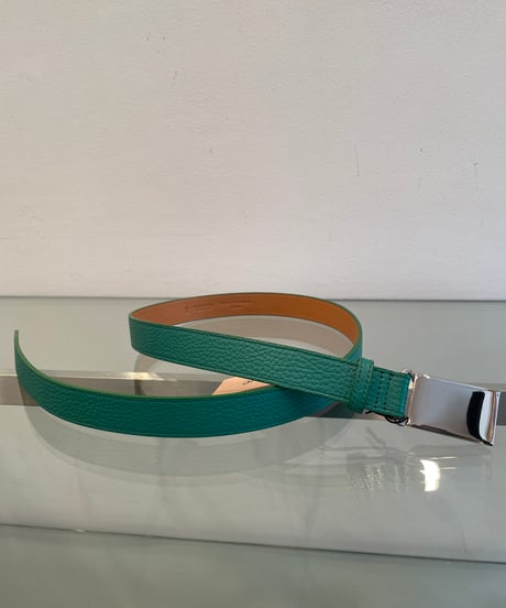 SCYE/3325-31353/ Shrink Leather Box Buckle Belt