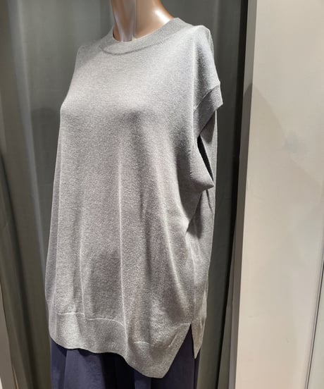 FLORENT / 2211F07003 / SILK CASHMERE CREWNECK KNIT VEST