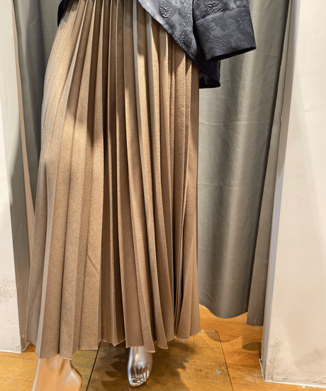 FLORENT /2305F03001 /PLEATED LONG SKIRT