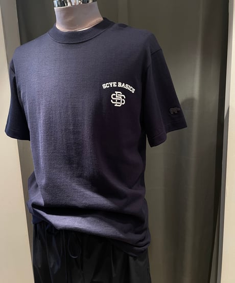 SCYE BASICS /5725-21701/コットンジャージーモノグラムロゴT-シャツ(unisex)