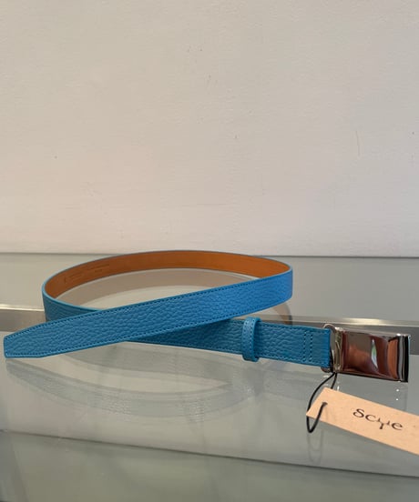 SCYE/3325-31353/ Shrink Leather Box Buckle Belt