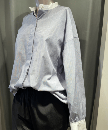FLORENT / "2023 fall" / 2305F06007 / CLERIC BAND COLLER SHIRT