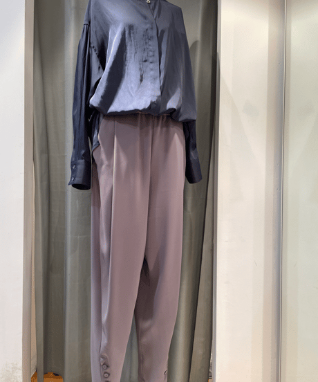 FLORENT /2024 SPRING /  2311F01003/ ノーカラーシャンブレーブラウス