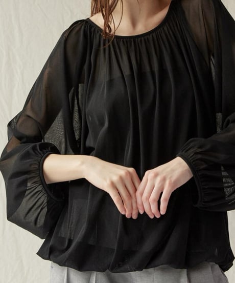 FLORENT/2502F06001/ナイロンチュールトップ