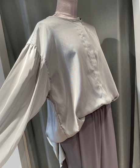 FLORENT /2024 SPRING /  2311F01003/ ノーカラーシャンブレーブラウス