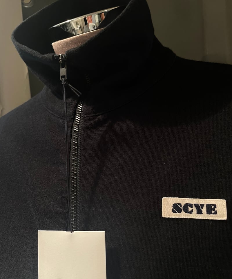 Scye / Tight Tension Cotton Jersey Zip Up Top /