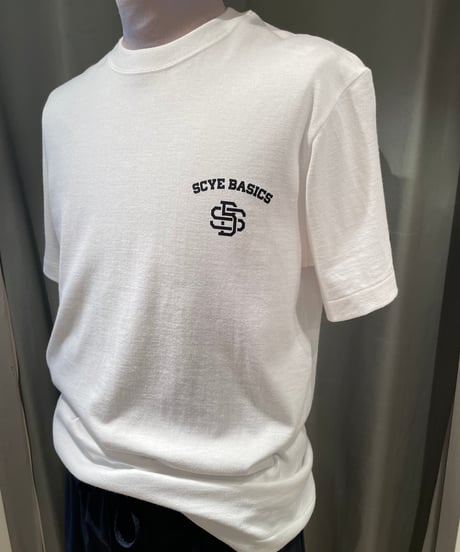SCYE BASICS /5725-21701/コットンジャージーモノグラムロゴT-シャツ(unisex)