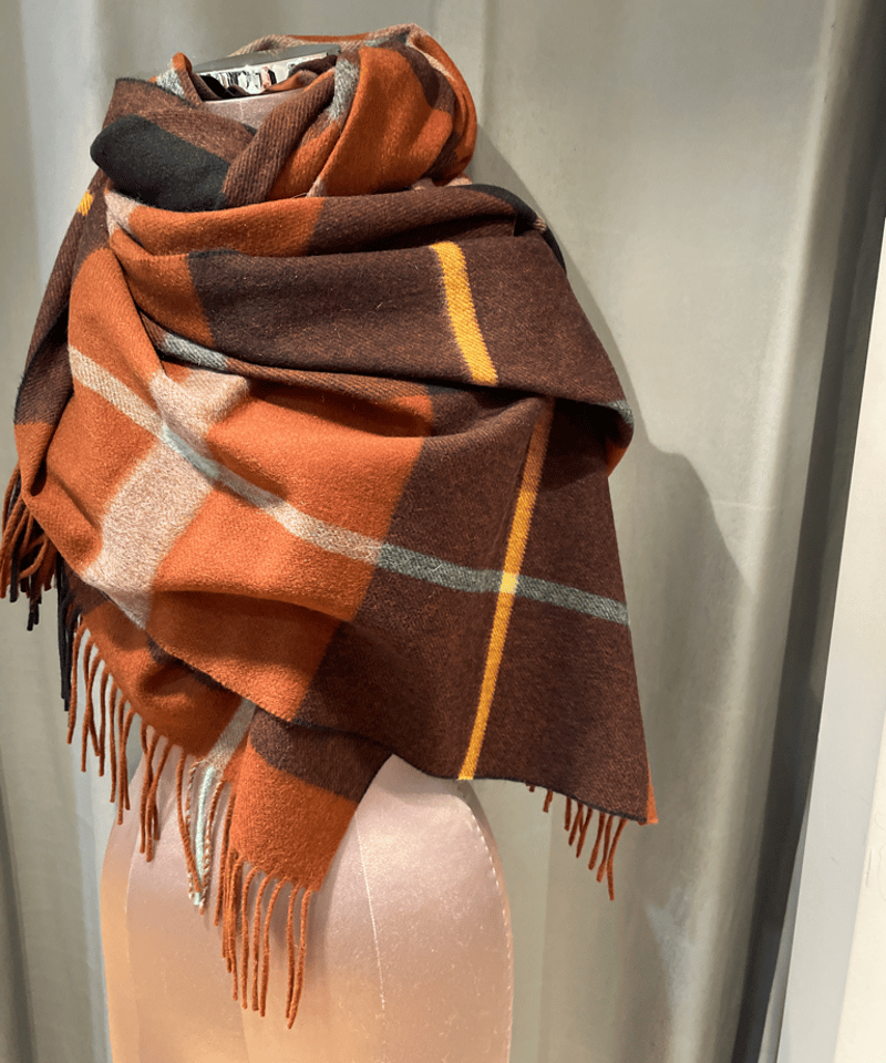 Joshua Ellis / TARTAN/ CPG60361ピュアカシミヤ大判ストール |