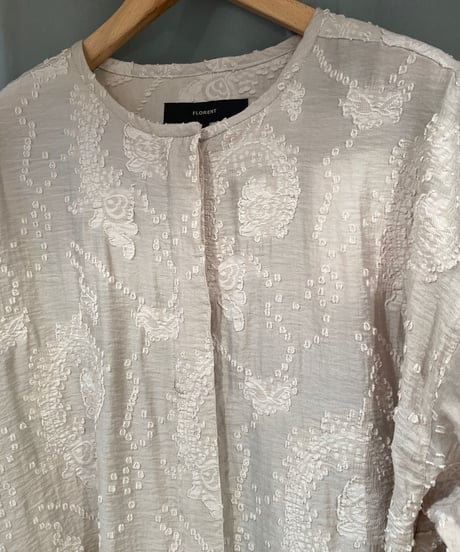 FLORENT / 2211F01003/ JACQUARD SHEER BLOUSE