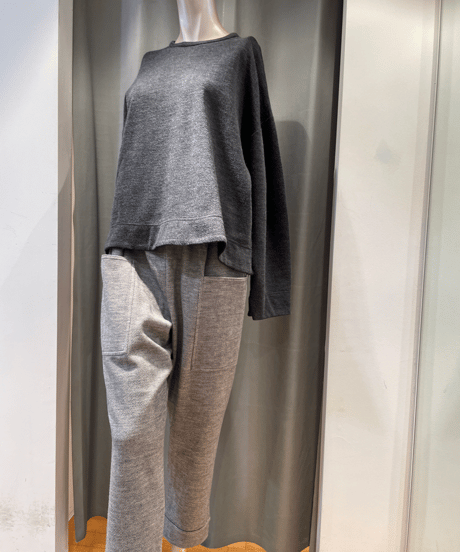 FLORENT / 2308F06007 /HERRINGBONE JERSEY TAPERED PANTS