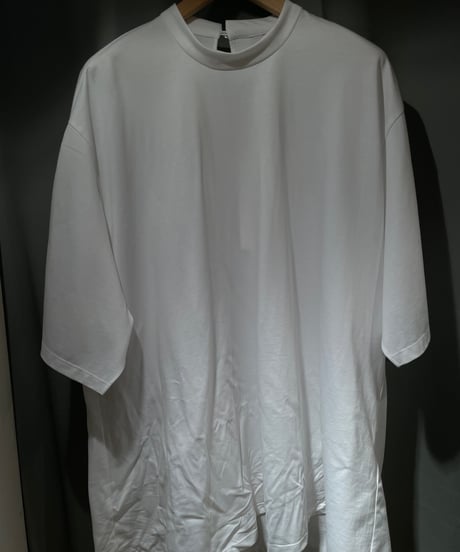 08sircus / S25SS-TS09 /Organic cotton cross jersey stand collar top