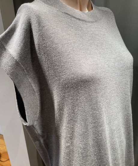 FLORENT / 2211F07003 / SILK CASHMERE CREWNECK KNIT VEST