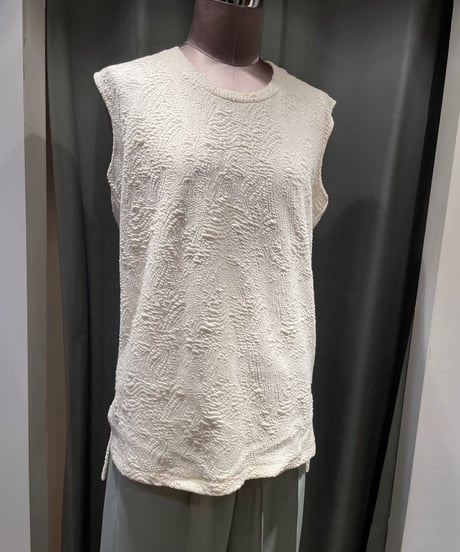 08sircus /s23ss-TS05 /Jacquard jersey sleeveless top