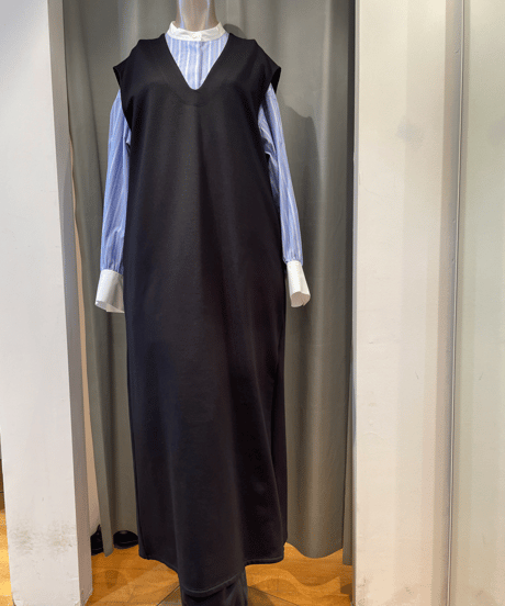 FLORENT / 2211F06007 / V NECK LONG DRESS