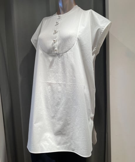 TORRAZZO DONNA / 6233-576 / Pearl button french sleeve top