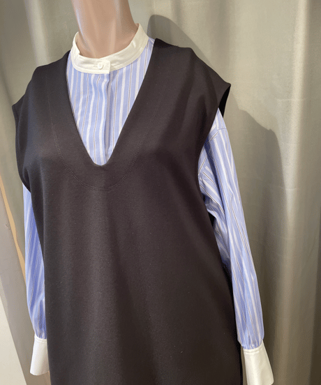 FLORENT / 2211F06007 / V NECK LONG DRESS