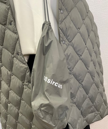 08sircus × TAION  / down stole / S25AW-AC01/ moss gray color