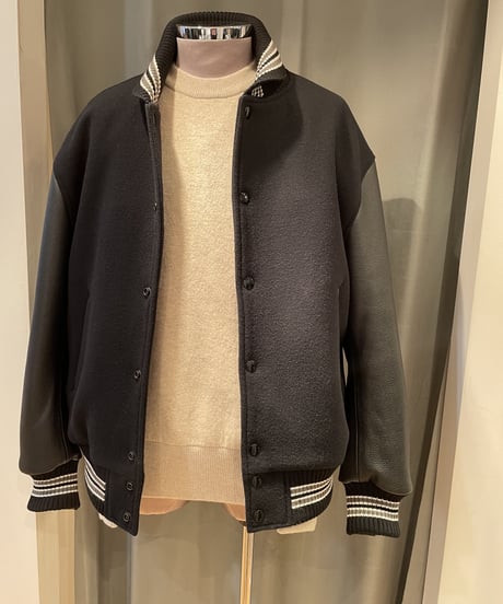 Scye  /   5122-63531  /   Super 140 Wool Melton Varsity Jacket