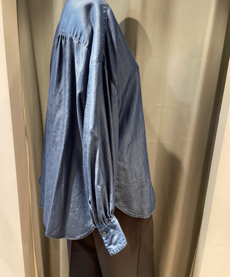 FLORENT /2308F01004 /DENIM BAND COLOR BLOUSE