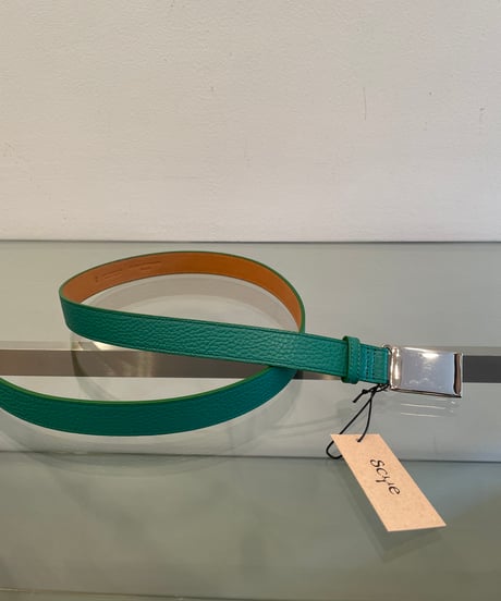 SCYE/3325-31353/ Shrink Leather Box Buckle Belt