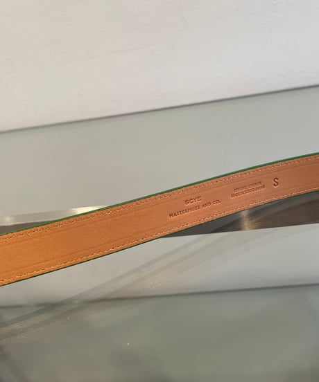 SCYE/3325-31353/ Shrink Leather Box Buckle Belt