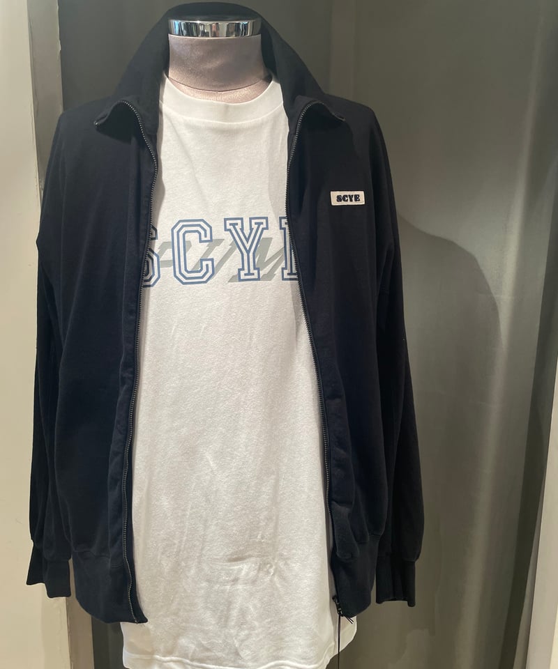 Scye / Tight Tension Cotton Jersey Zip Up Top /