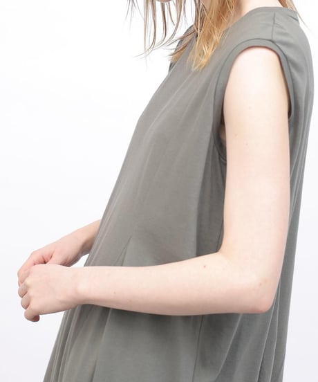 FLORENT / 2402F06017/ コットンスリーブレスドレス