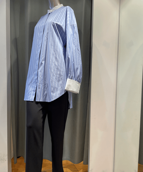 FLORENT / "2023 fall" / 2305F06007 / CLERIC BAND COLLER SHIRT