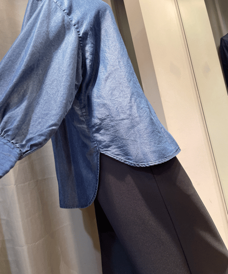 FLORENT /2308F01004 /DENIM BAND COLOR BLOUSE