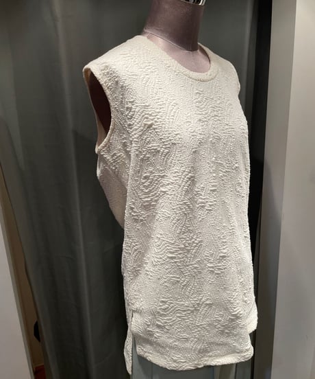 08sircus /s23ss-TS05 /Jacquard jersey sleeveless top