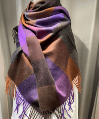 Joshua Ellis /CPG52064 / 7color Block Checkピュアカシミヤ 大判ストール