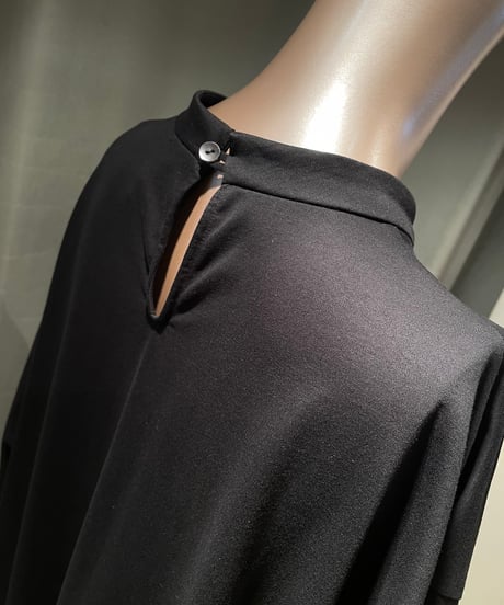 08sircus / S25SS-TS09 /Organic cotton cross jersey stand collar top
