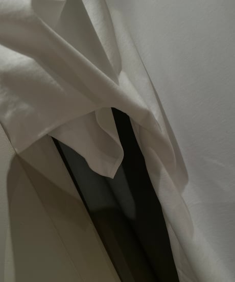 08sircus / S25SS-TS09 /Organic cotton cross jersey stand collar top