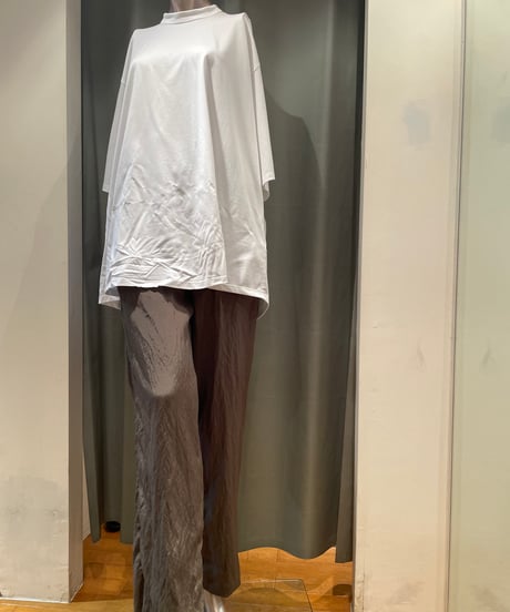 08sircus / S25SS-TS09 /Organic cotton cross jersey stand collar top