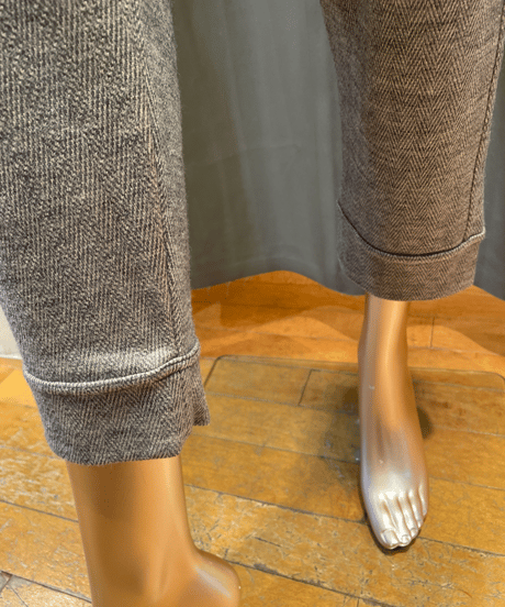 FLORENT / 2308F06007 /HERRINGBONE JERSEY TAPERED PANTS