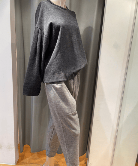 FLORENT / 2308F06007 /HERRINGBONE JERSEY TAPERED PANTS