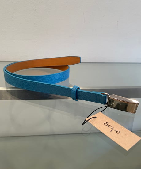 SCYE/3325-31353/ Shrink Leather Box Buckle Belt