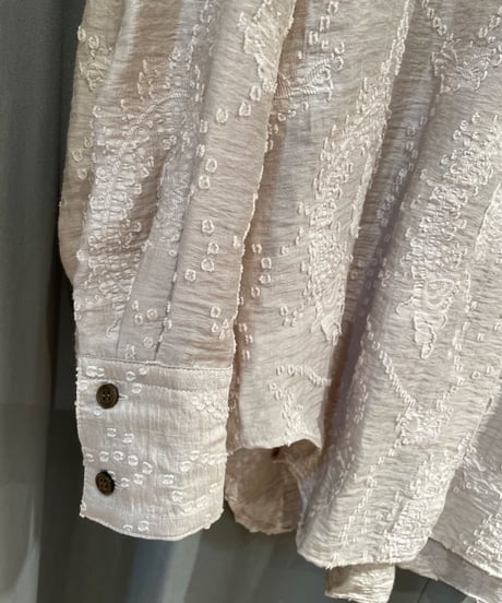 FLORENT / 2211F01003/ JACQUARD SHEER BLOUSE