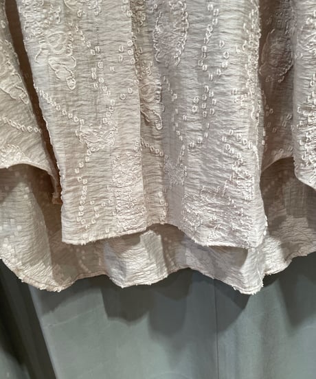FLORENT / 2211F01003/ JACQUARD SHEER BLOUSE