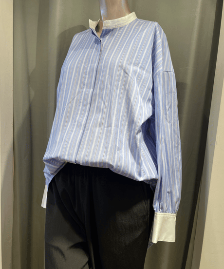 FLORENT / "2023 fall" / 2305F06007 / CLERIC BAND COLLER SHIRT