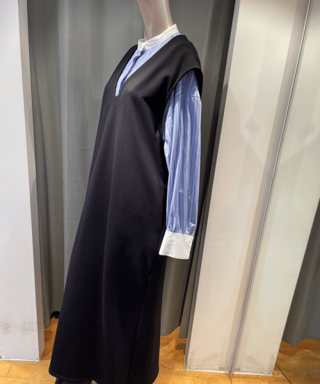 FLORENT / 2211F06007 / V NECK LONG DRESS