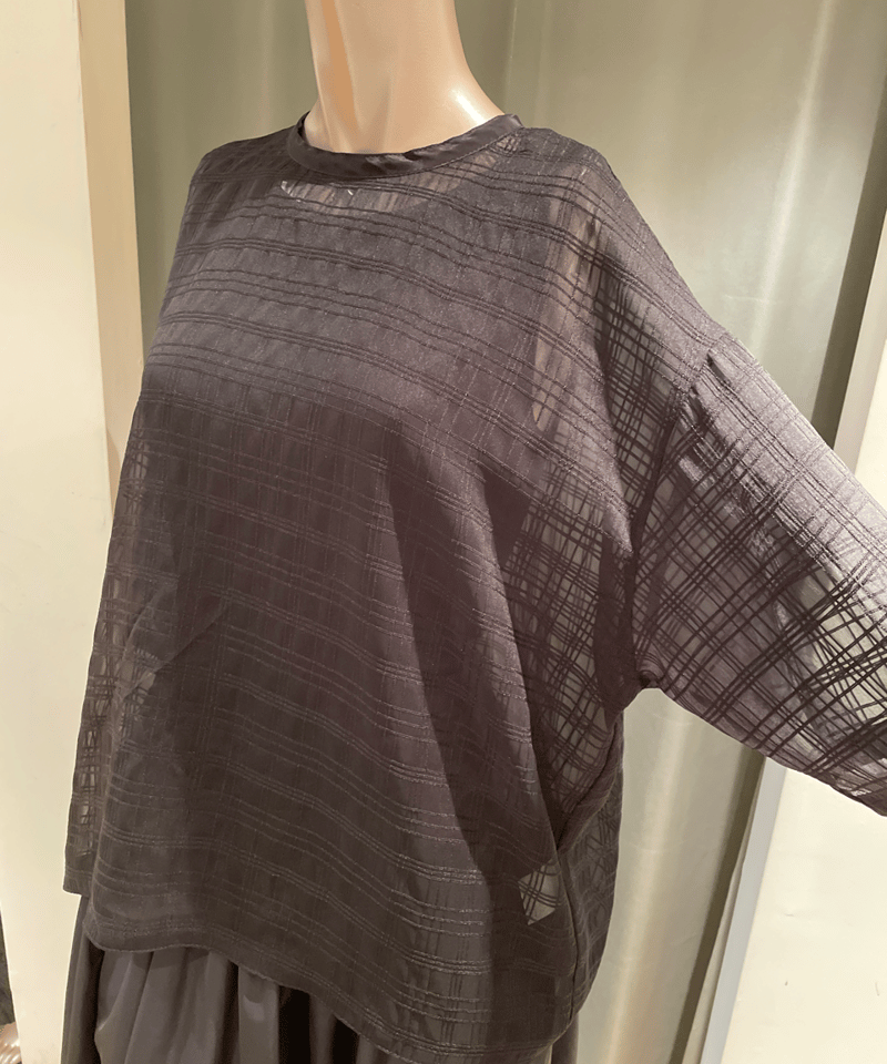 フローレント FLORENT 24awシアーチェックブラウス FLORENT / 2405F01006/シアーチェックブラウス | MAGNIFIQUE