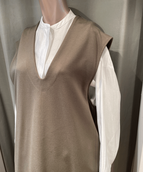 FLORENT / 2211F06007 / V NECK LONG DRESS