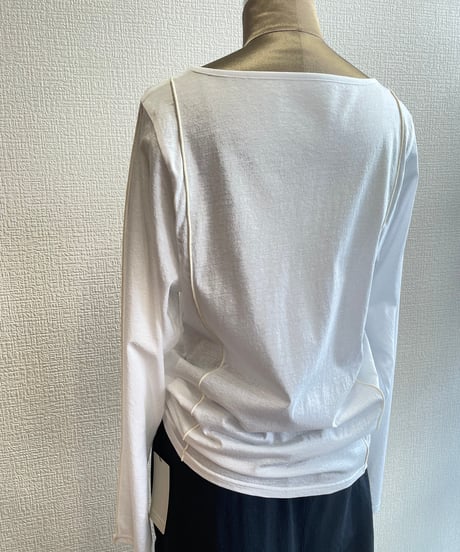 Audrey and John Wad / L6916 /スーピマコットントリミングロングスリーブトップス