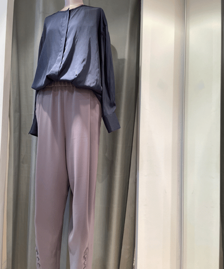 FLORENT /2024 SPRING /  2311F01003/ ノーカラーシャンブレーブラウス